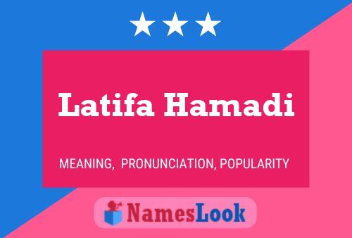 Póster del nombre Latifa Hamadi