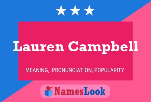 Póster del nombre Lauren Campbell