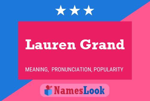 Póster del nombre Lauren Grand