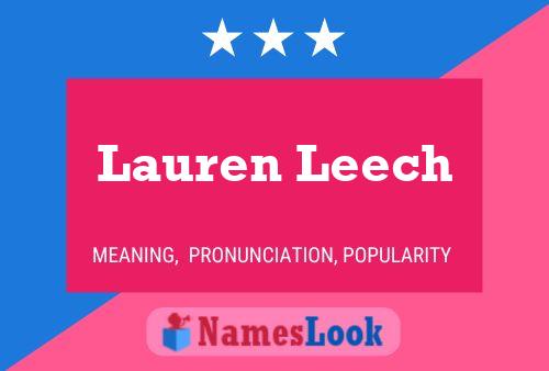 Póster del nombre Lauren Leech