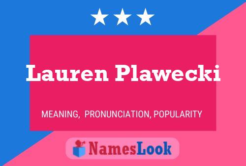 Póster del nombre Lauren Plawecki