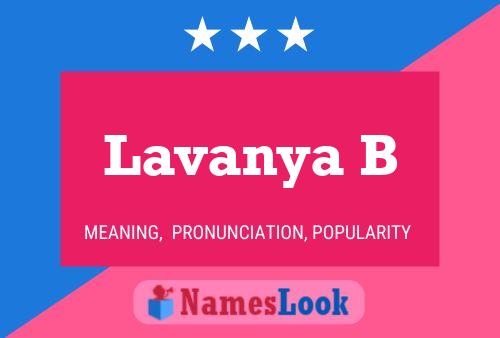 Póster del nombre Lavanya B