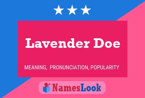 Póster del nombre Lavender Doe