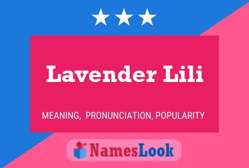 Póster del nombre Lavender Lili