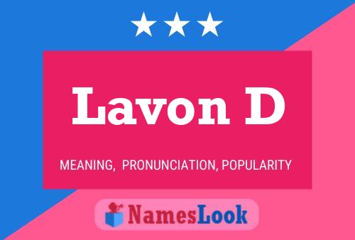 Póster del nombre Lavon D