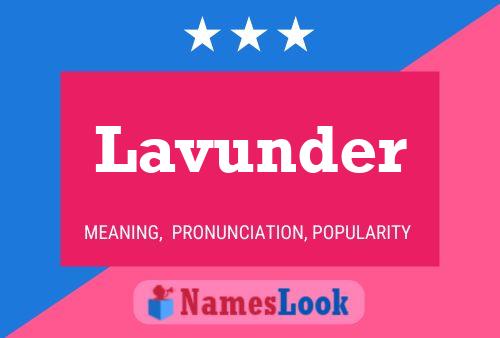 Póster del nombre Lavunder