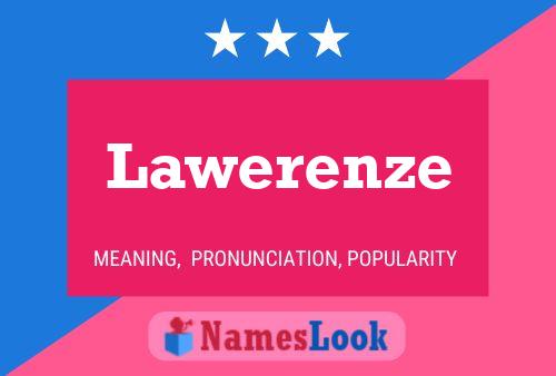 Póster del nombre Lawerenze