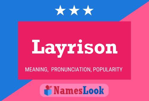 Póster del nombre Layrison