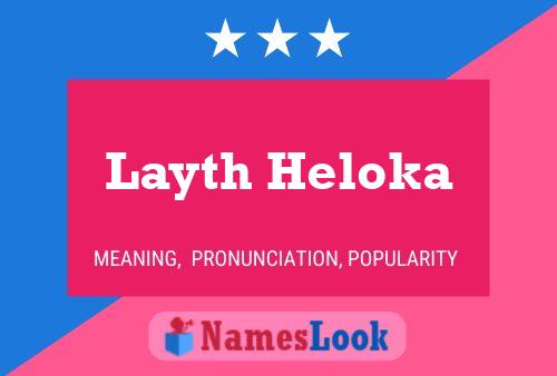 Póster del nombre Layth Heloka