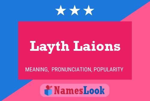 Póster del nombre Layth Laions