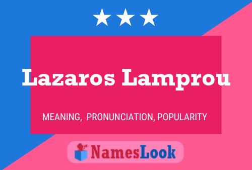 Póster del nombre Lazaros Lamprou