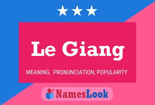 Póster del nombre Le Giang