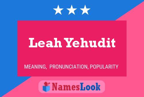 Póster del nombre Leah Yehudit