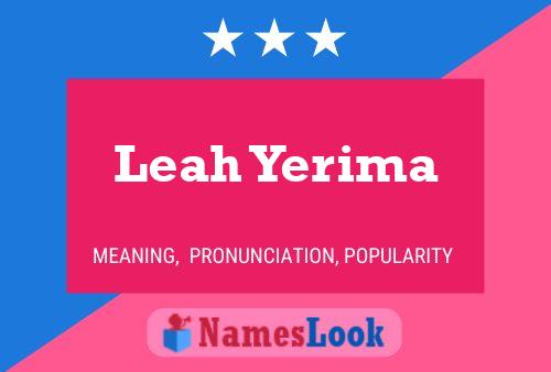 Póster del nombre Leah Yerima