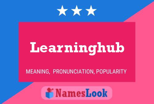 Póster del nombre Learninghub