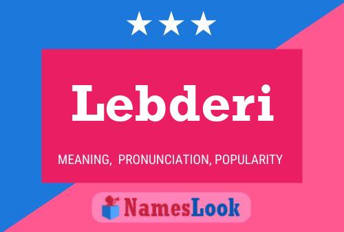 Póster del nombre Lebderi