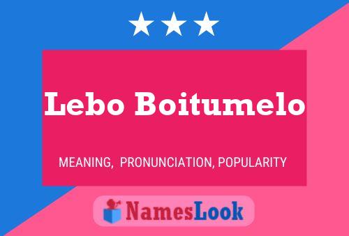 Póster del nombre Lebo Boitumelo