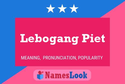 Póster del nombre Lebogang Piet