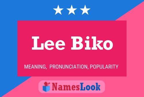 Póster del nombre Lee Biko