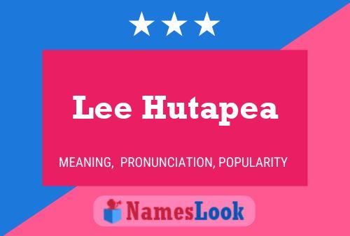 Póster del nombre Lee Hutapea