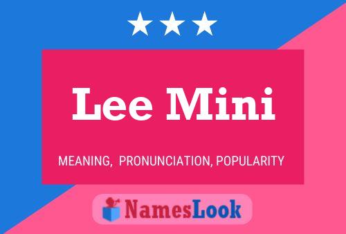 Póster del nombre Lee Mini