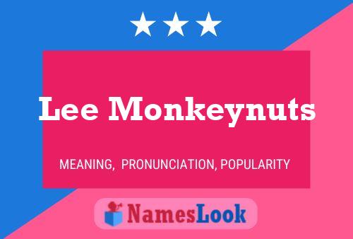 Póster del nombre Lee Monkeynuts