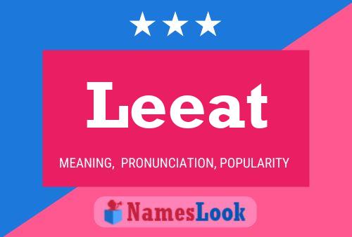 Póster del nombre Leeat