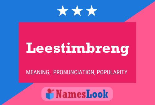 Póster del nombre Leestimbreng