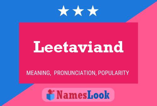 Póster del nombre Leetaviand