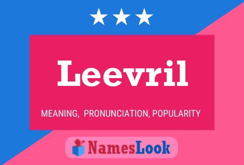 Póster del nombre Leevril