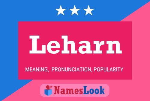 Póster del nombre Leharn