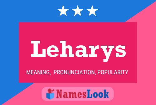 Póster del nombre Leharys