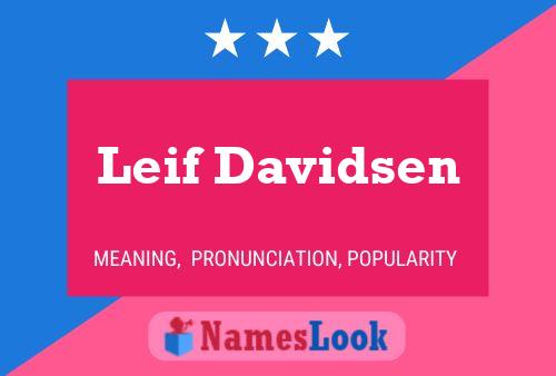 Póster del nombre Leif Davidsen