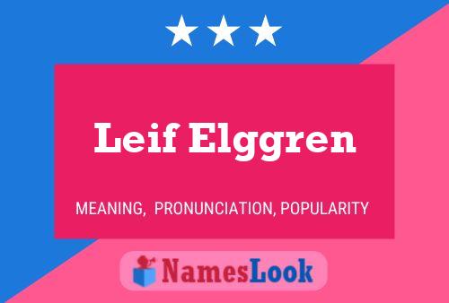 Póster del nombre Leif Elggren