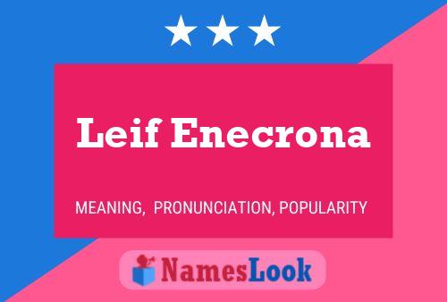 Póster del nombre Leif Enecrona