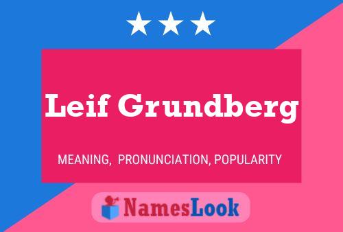 Póster del nombre Leif Grundberg