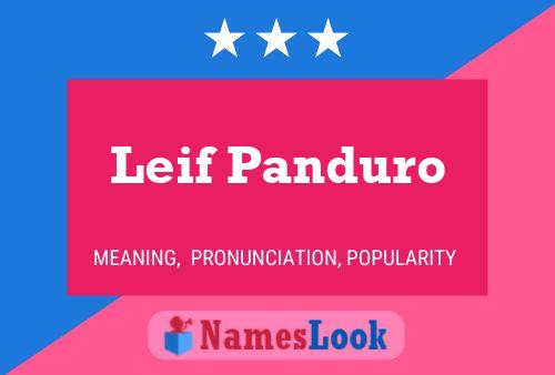 Póster del nombre Leif Panduro