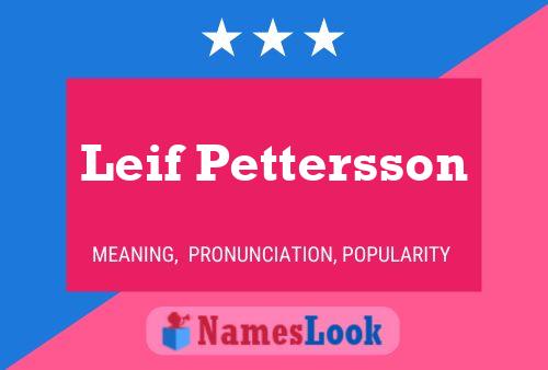 Póster del nombre Leif Pettersson