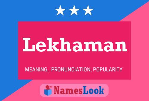 Póster del nombre Lekhaman