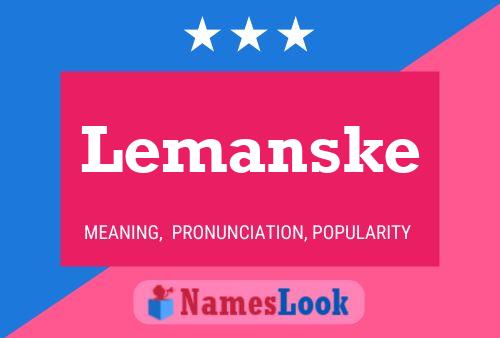 Póster del nombre Lemanske