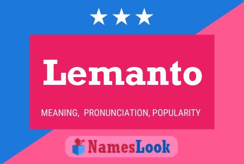 Póster del nombre Lemanto