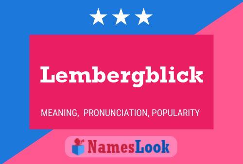 Póster del nombre Lembergblick