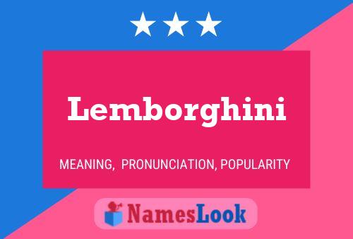 Póster del nombre Lemborghini