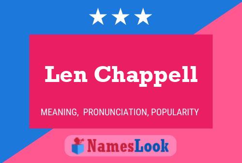 Póster del nombre Len Chappell