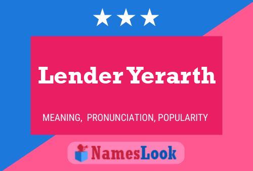 Póster del nombre Lender Yerarth