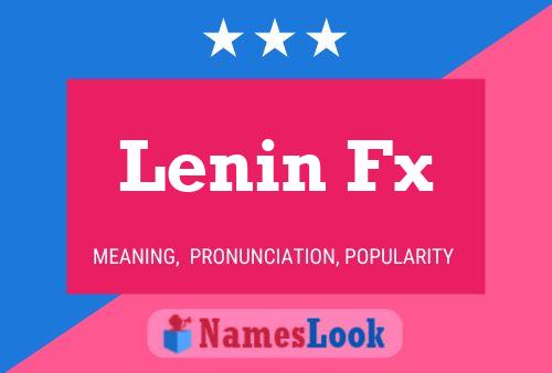 Póster del nombre Lenin Fx