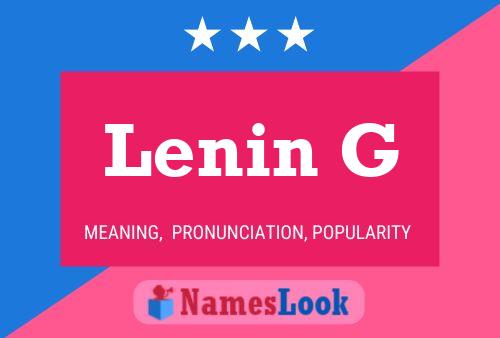 Póster del nombre Lenin G