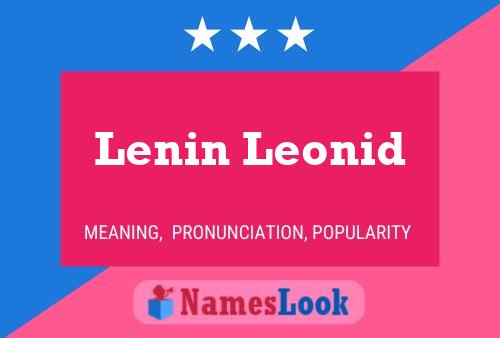 Póster del nombre Lenin Leonid