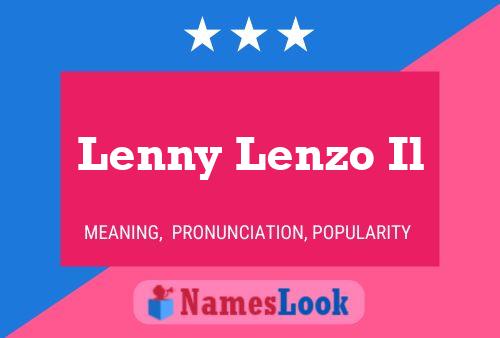 Póster del nombre Lenny Lenzo Il