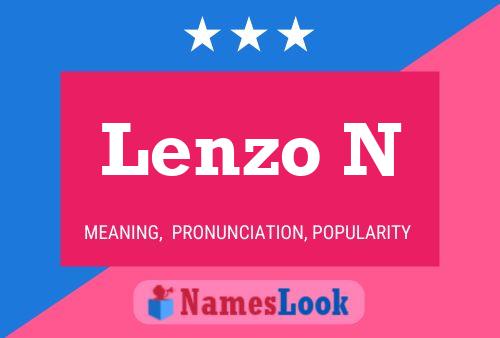 Póster del nombre Lenzo N